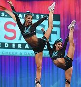 Professional cheer training session